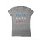 Vote With Love "Classic" Women's V-Neck (Aluminum Grey)